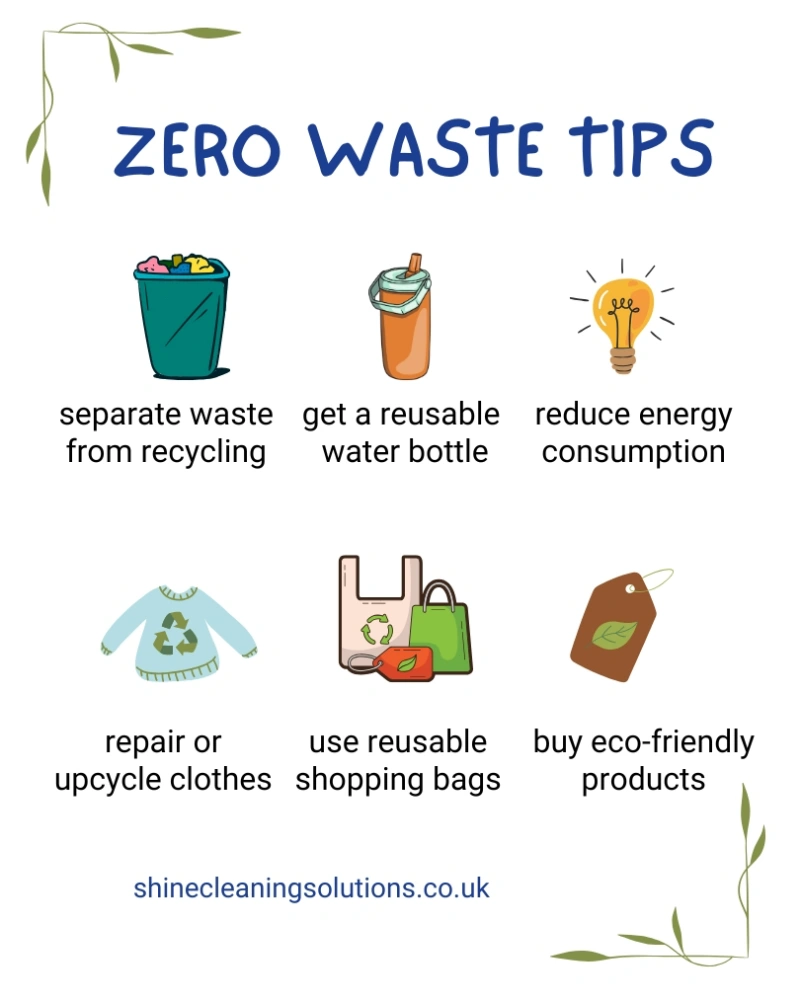 shine cleaning solutions zero waste tips for work - sustainable cleaning company glasgow 